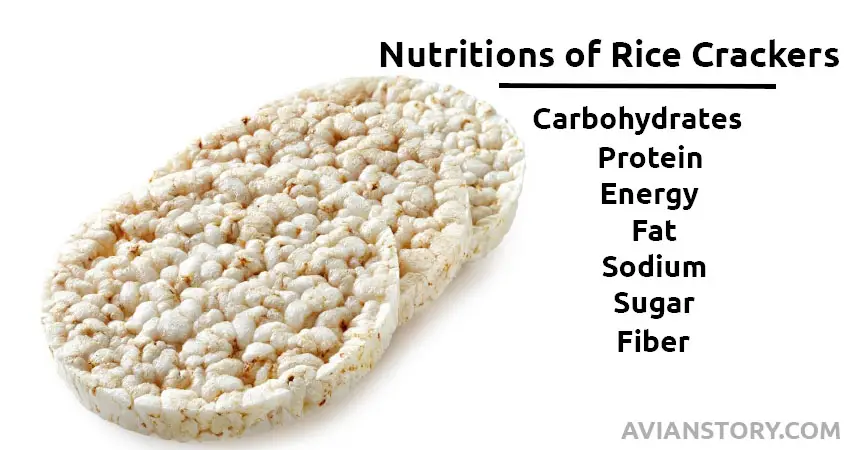 Nutritions of Rice Crackers for cockatiels