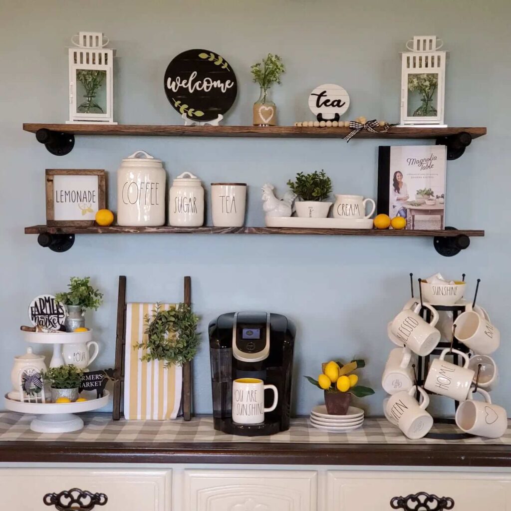 Coffee Bar Ideas for Your Home Café Setup 22