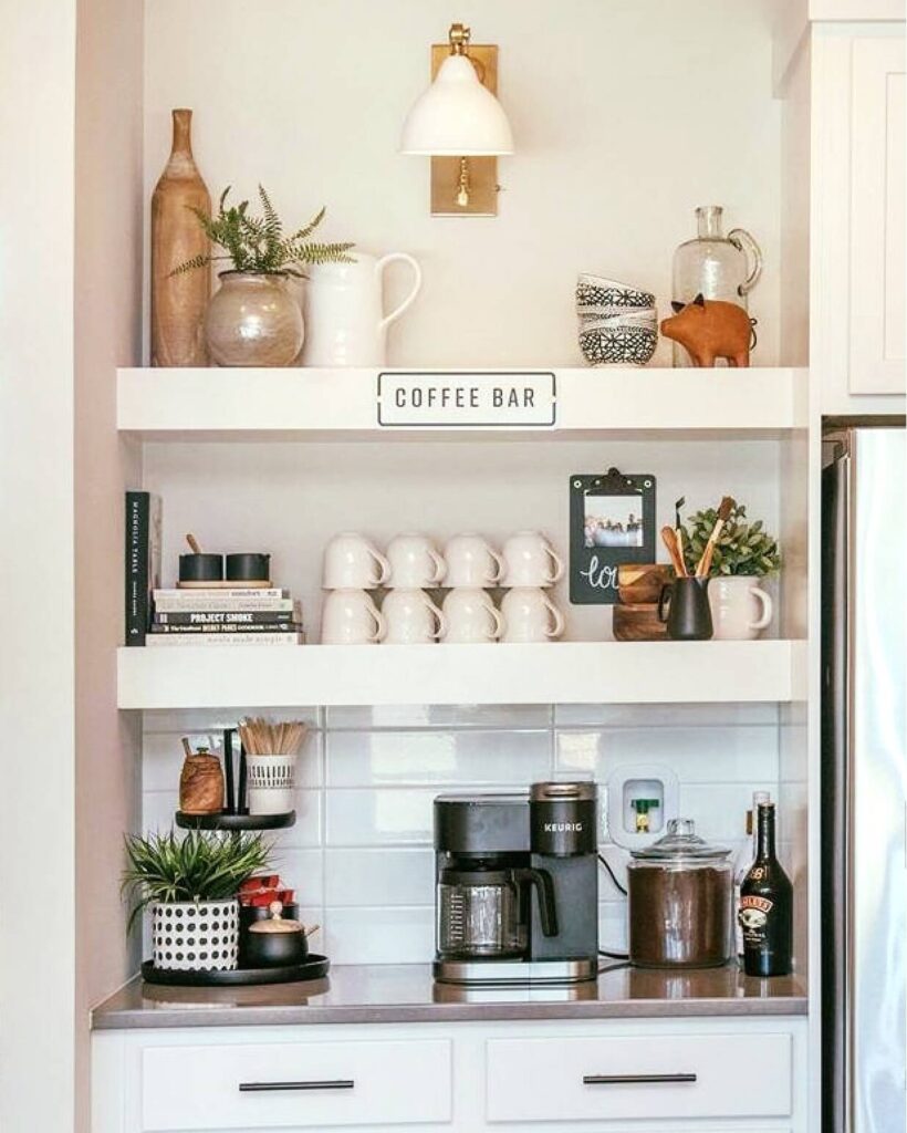 Coffee Bar Ideas for Your Home Café Setup 23