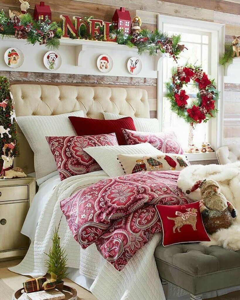 Christmas Bedroom Decor Ideas for Cozy Vibes 23