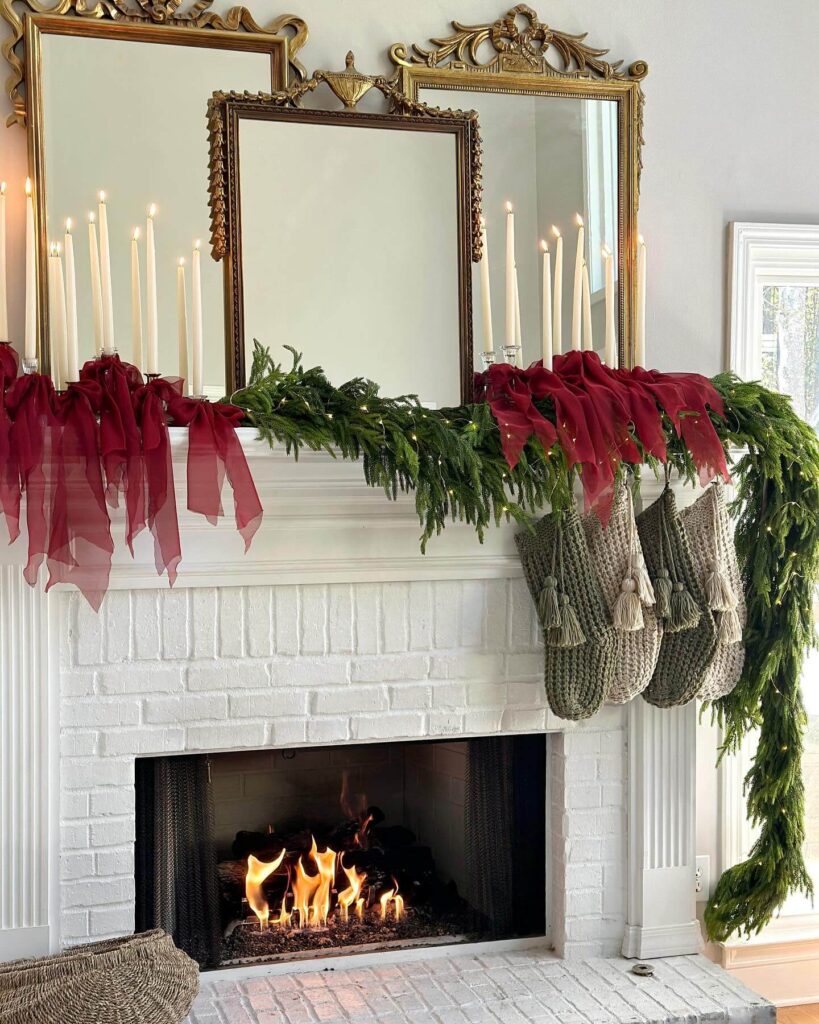 Christmas Mantel Decor Ideas to Try This Year 24