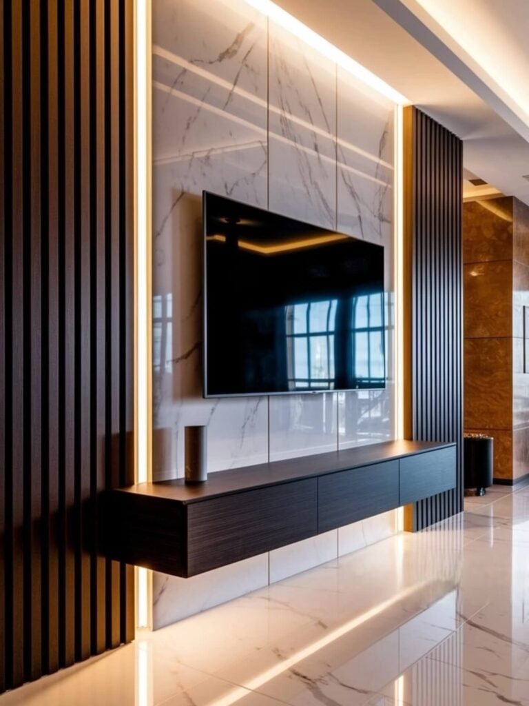 Modern TV Wall Ideas for Every Room 24