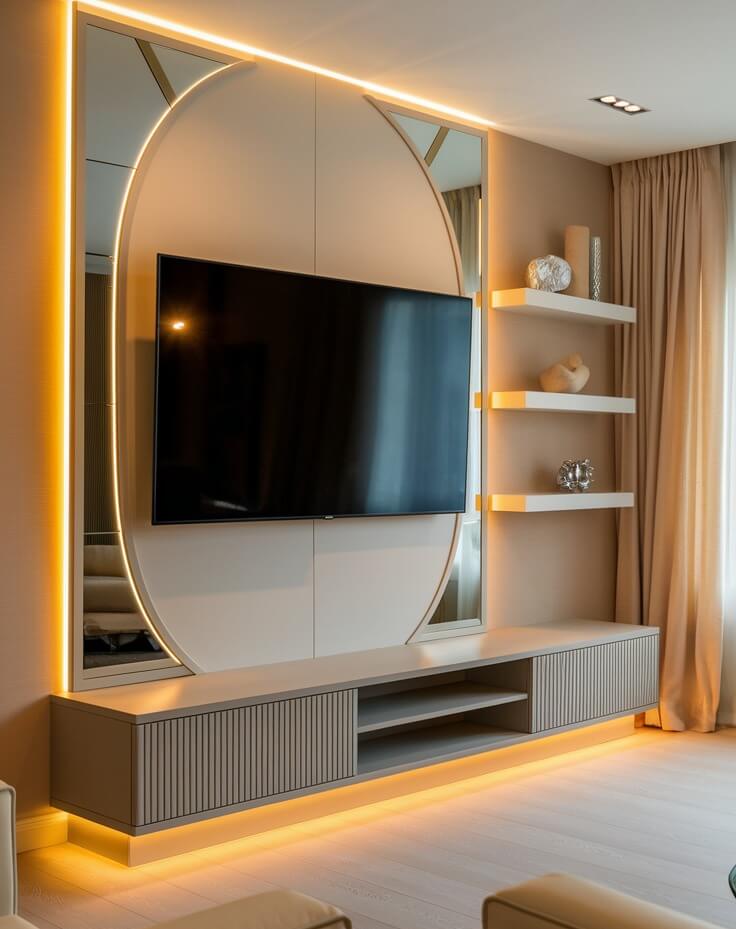 Modern TV Wall Ideas for Every Room 27