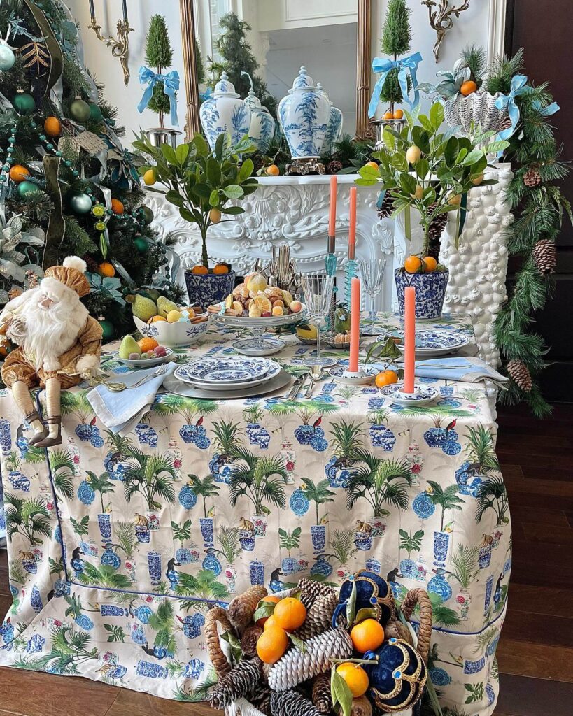 Blue and White Christmas Decor Ideas to Try 29