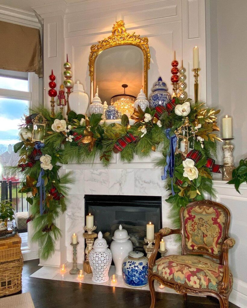 Christmas Mantel Decor Ideas to Try This Year 33