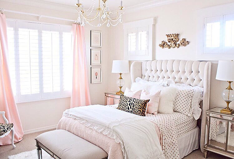 Elegant Pink and Gold Bedroom Designs to Love 11