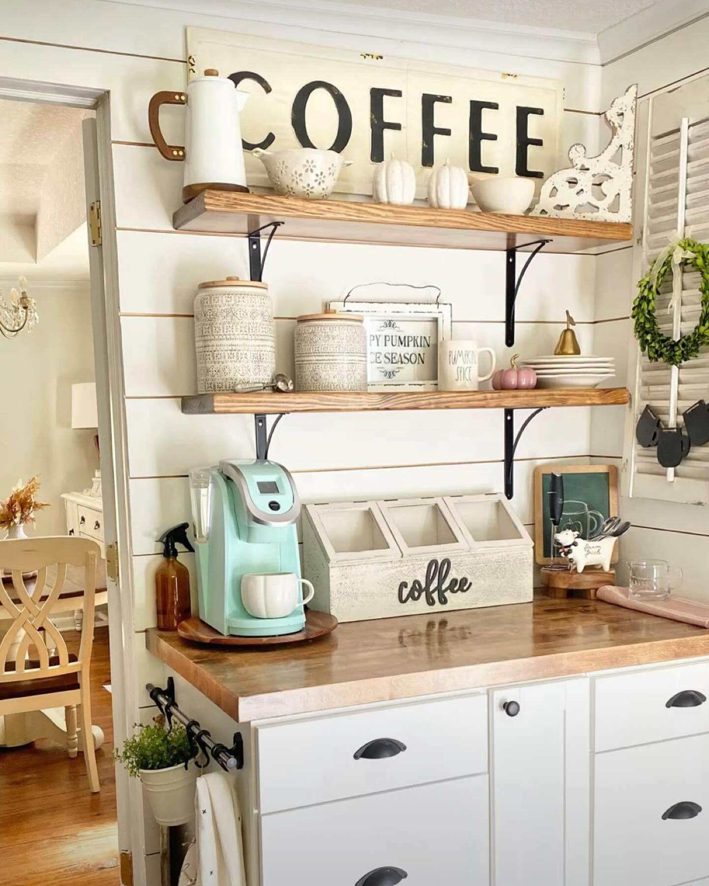 Genius Small Coffee Bar Ideas: Space-Saving Ways to Brew Big Style at Home 29