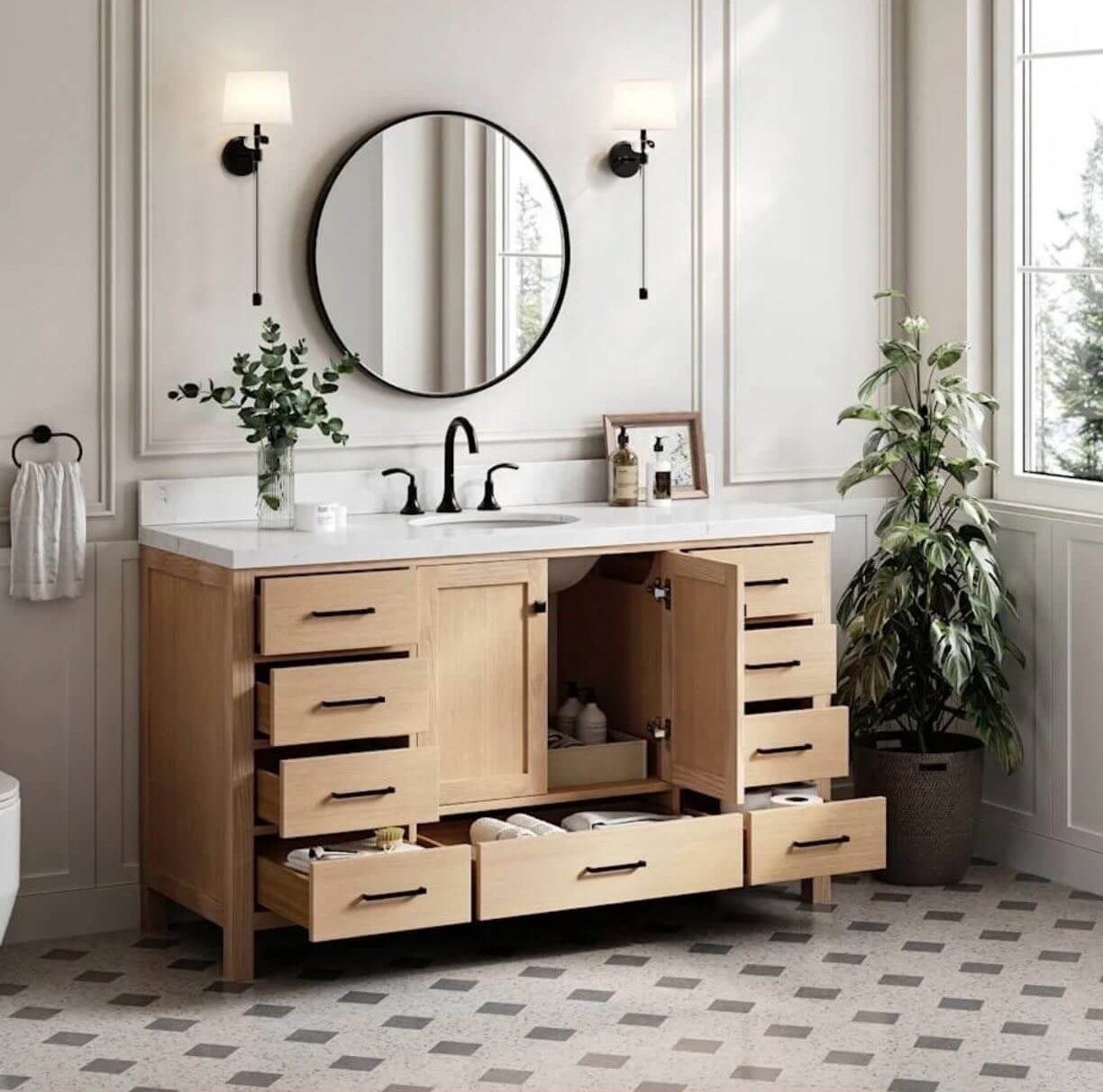 Single Vanity Bathroom Ideas That Maximize Style 1