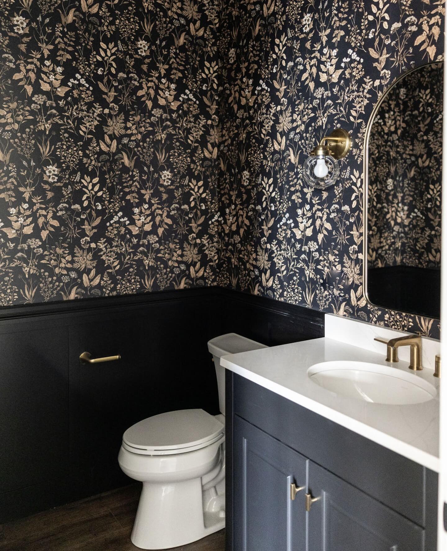 Best Moody Bathroom Ideas with Rich Tones 13