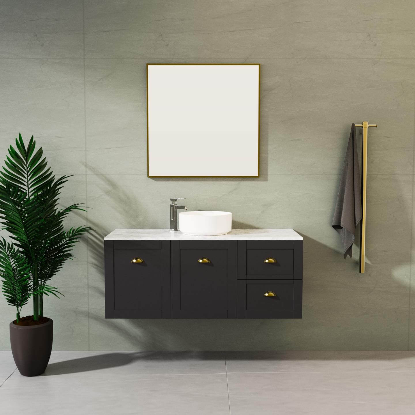 Black Vanity Bathroom Ideas for Stylish Modern Spaces 15