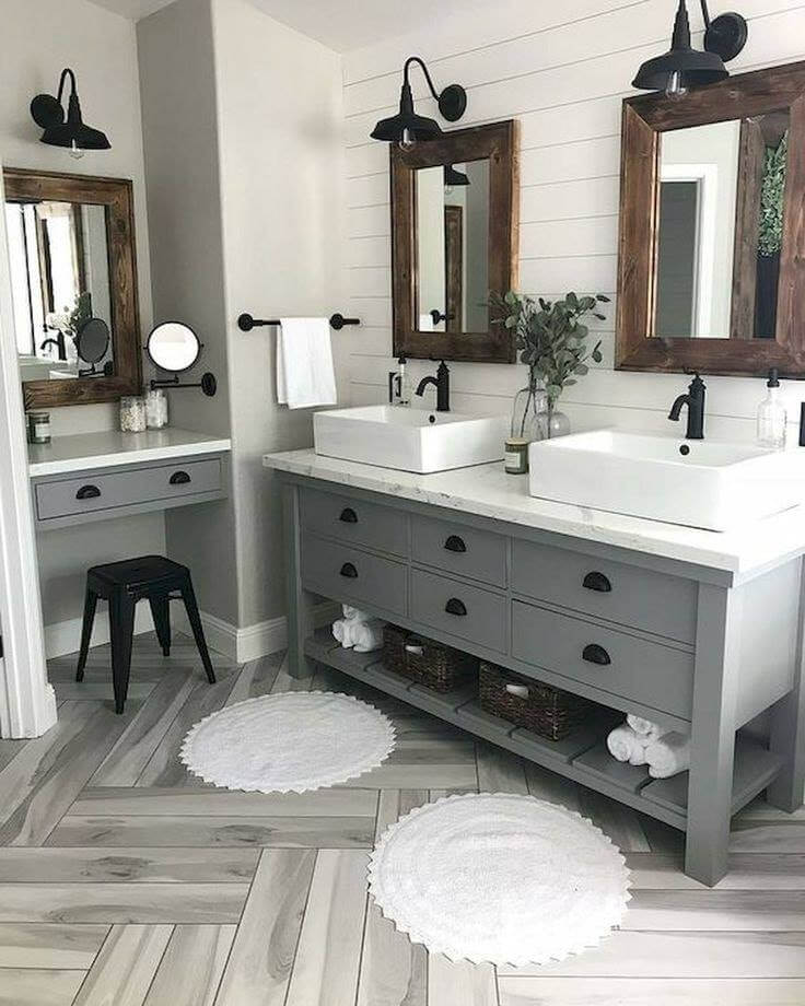 Stylish Gray Vanity Bathroom Ideas for a Modern Look 16