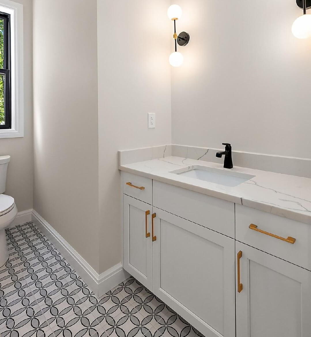 Elegant White Vanity Bathroom Ideas 24