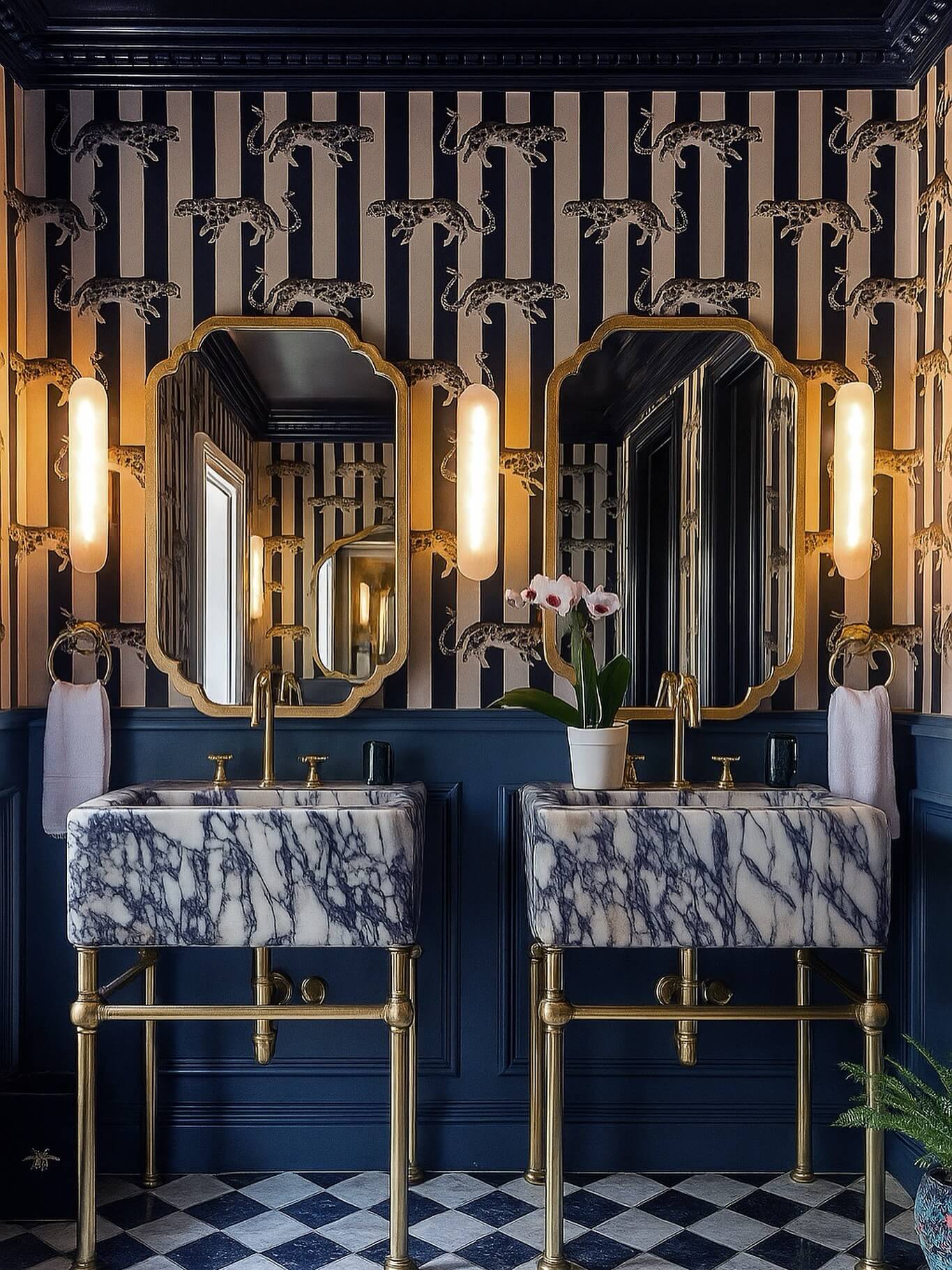 Best Moody Bathroom Ideas with Rich Tones 26