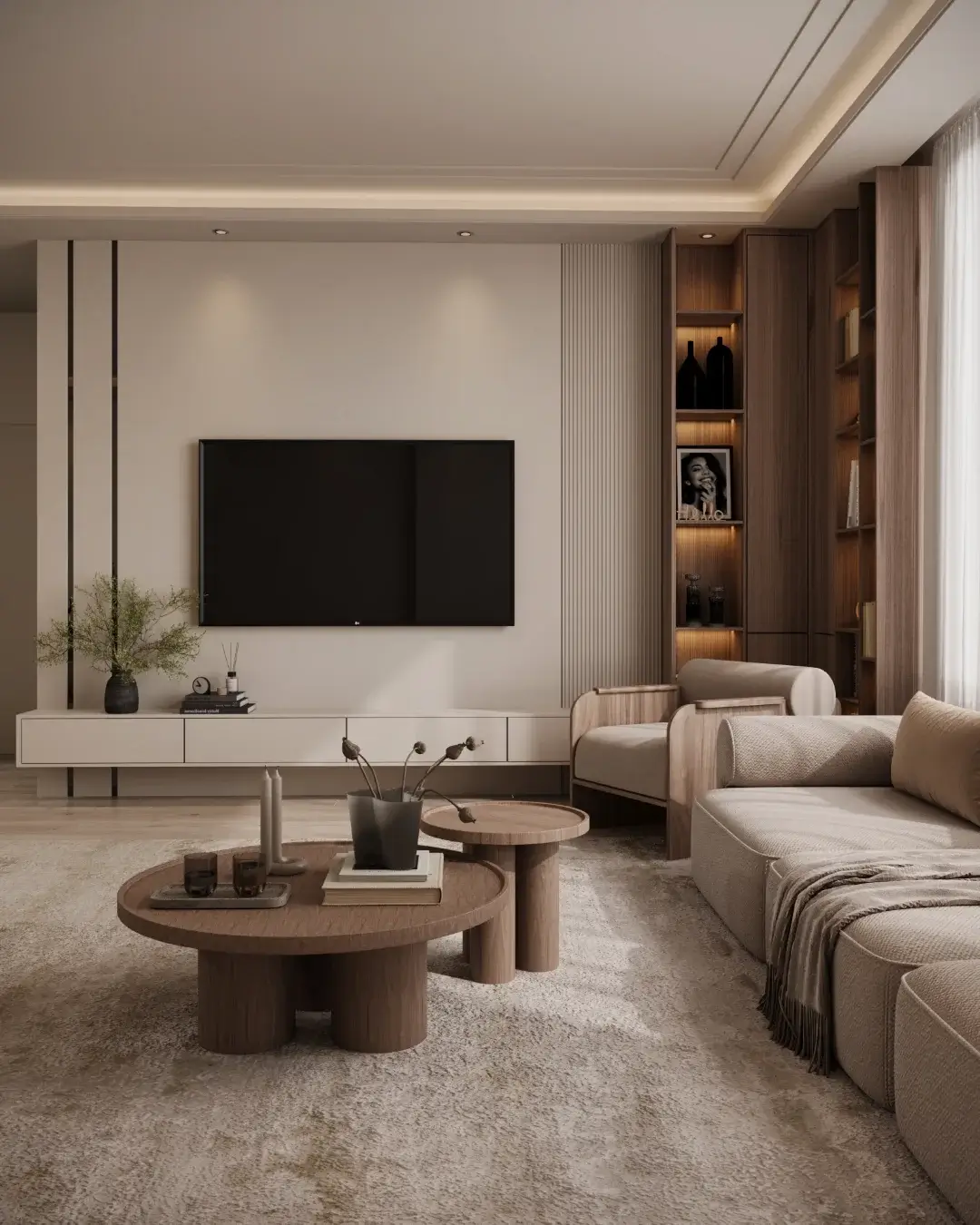 Transform Your Space: Innovative Modern Living Room TV Wall Ideas 9