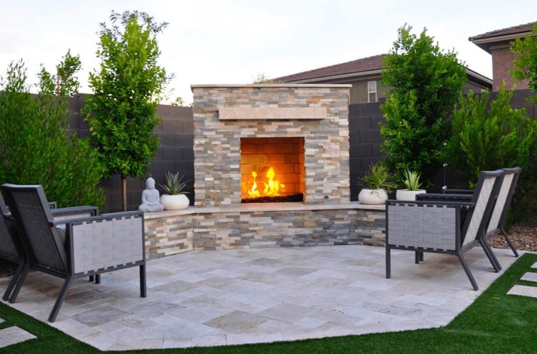Enchanting Outdoor Fireplace Ideas to Elevate Your Backyard Oasis 14