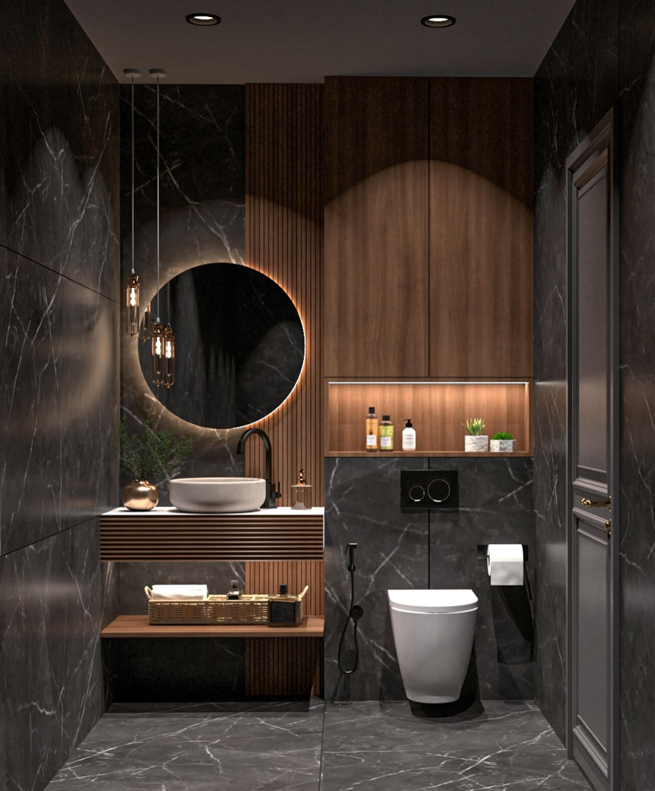Stunning Powder Room Design Ideas to Transform Your Space 16