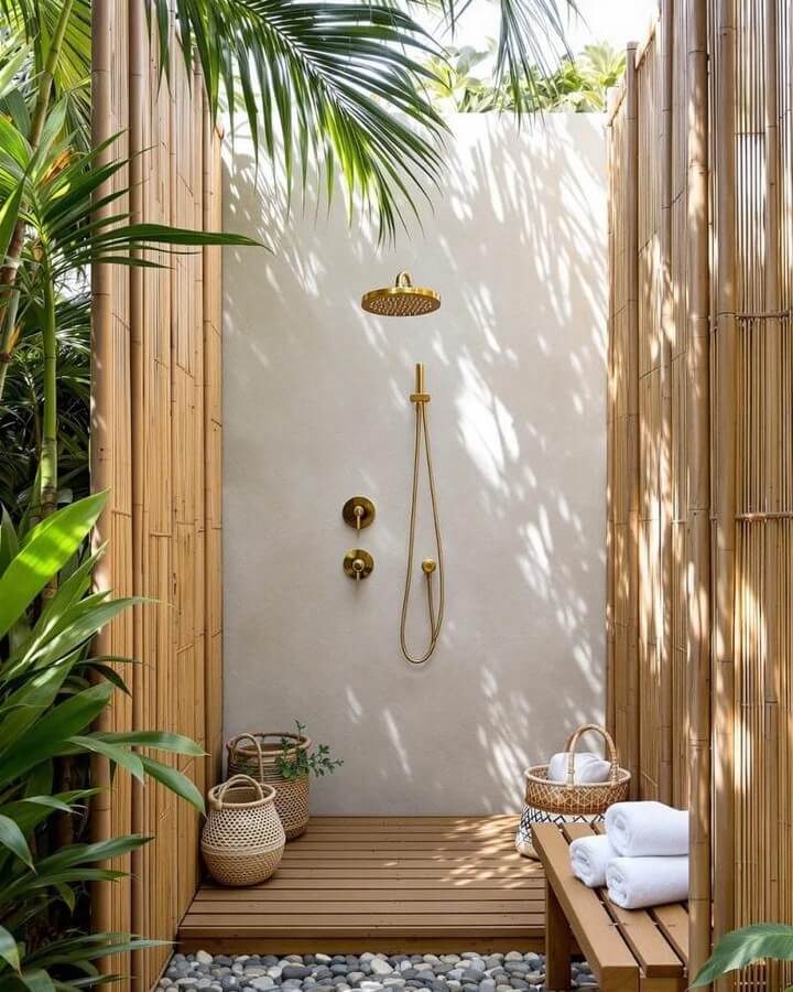 Transform Your Backyard Bliss: Creative Outdoor Shower Ideas 15