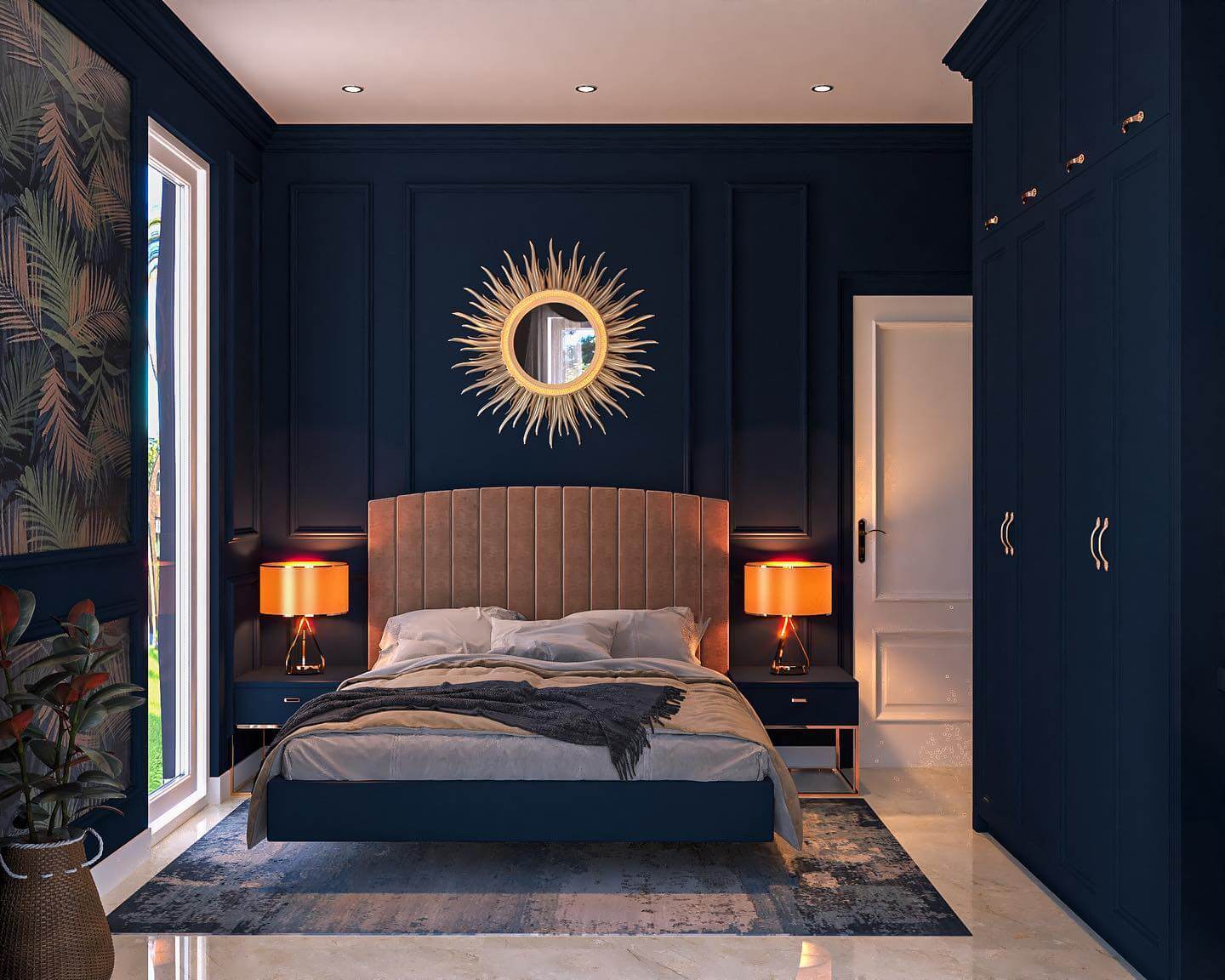 Transform Your Space: Inspiring Dark Blue Bedroom Ideas to Elevate Your Sanctuary 19