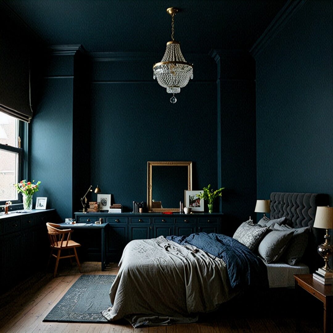 Transform Your Space: Inspiring Dark Blue Bedroom Ideas to Elevate Your Sanctuary 20