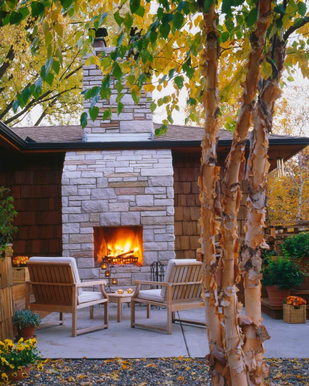 Enchanting Outdoor Fireplace Ideas to Elevate Your Backyard Oasis 23