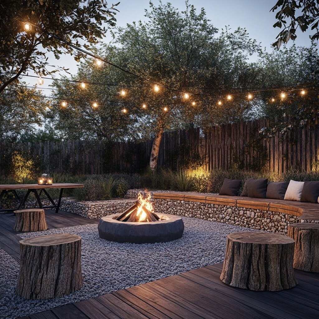 Transform Your Backyard with These Creative Outdoor Fire Pit Seating Area Ideas 25