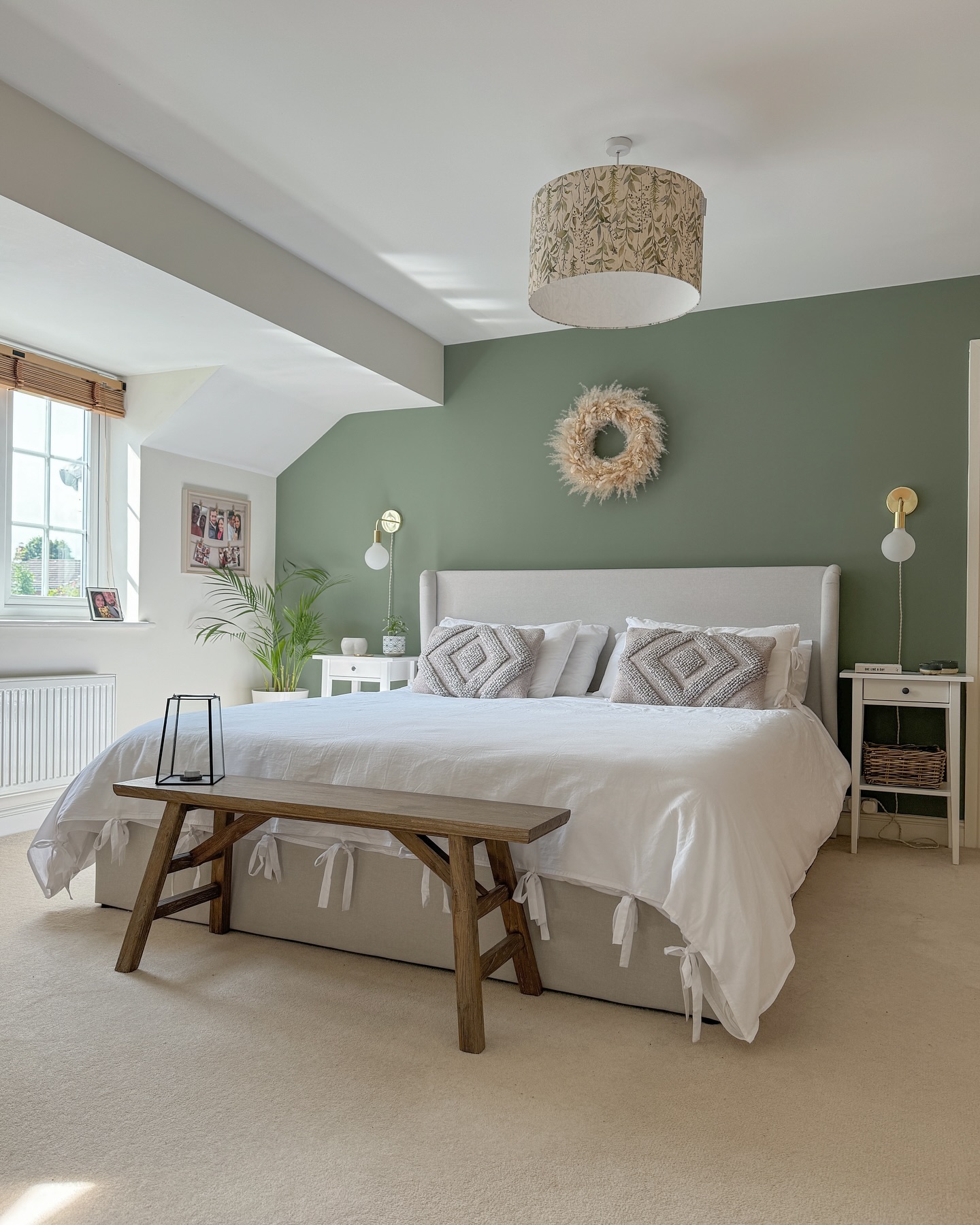 Transform Your Space: Enchanting Green and Sage Boho Bedroom Ideas 26