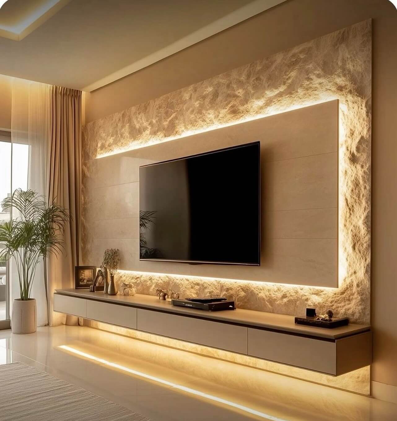 Transform Your Space: Innovative Modern Living Room TV Wall Ideas 3