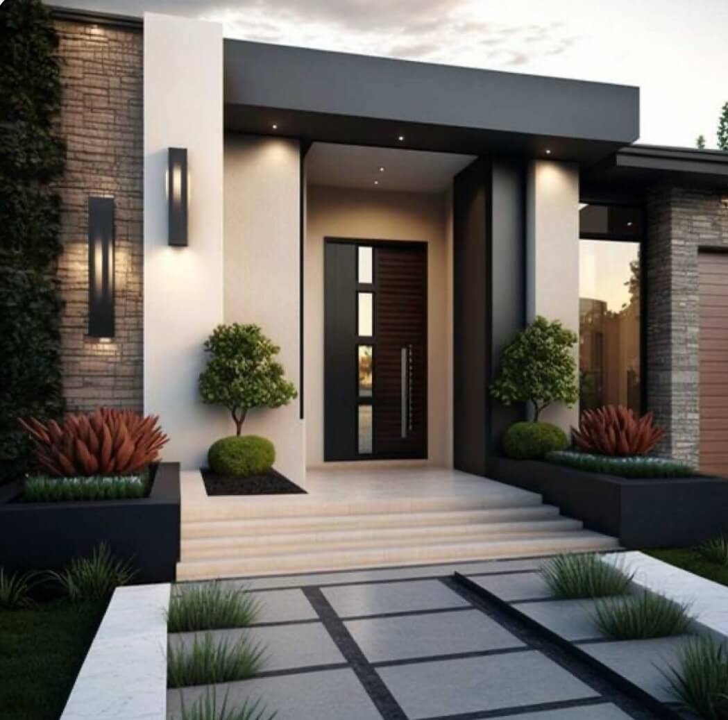 Stunning Modern Front Door Design Ideas to Transform Your Home's Entrance 4