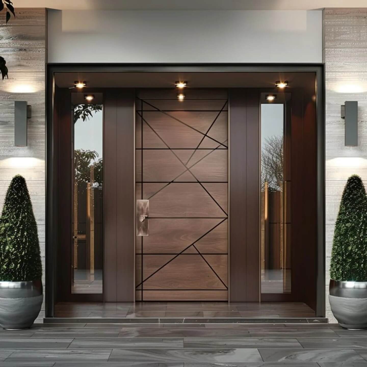 Stunning Modern Front Door Design Ideas to Transform Your Home's Entrance 5