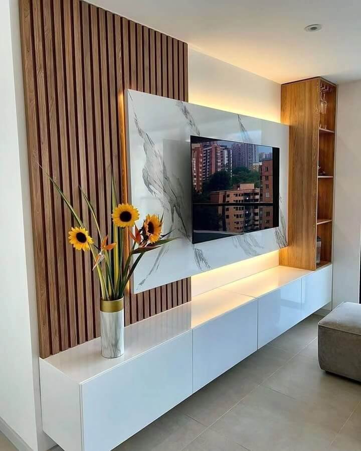 Transform Your Space: Innovative Modern Living Room TV Wall Ideas 5