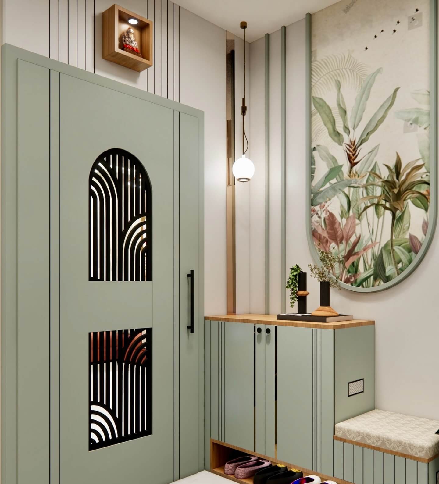 Transform Your Home's First Impression: 10 Stunning Entryway Accent Wall Ideas 7